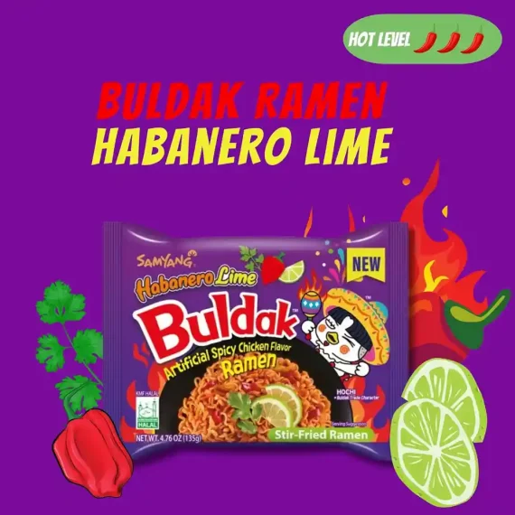 Buldak Ramen Noodles - Habanero Lime Flavor