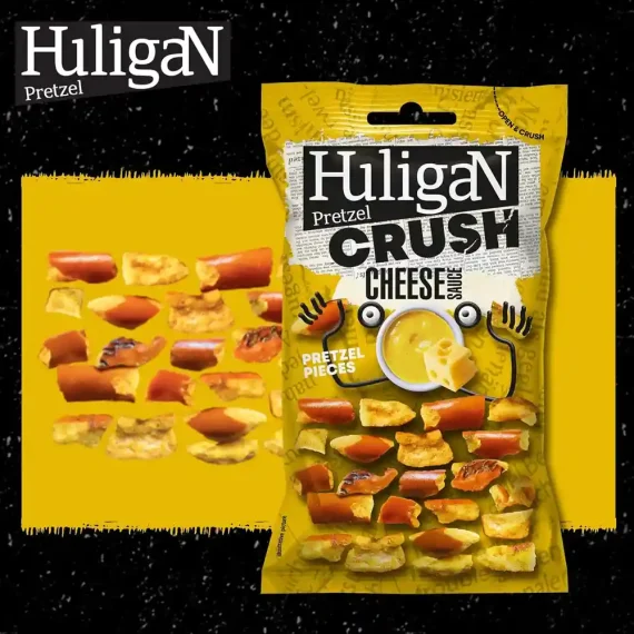 HuligaN Pretzel Crush, Flavoured in Cheese Sauce