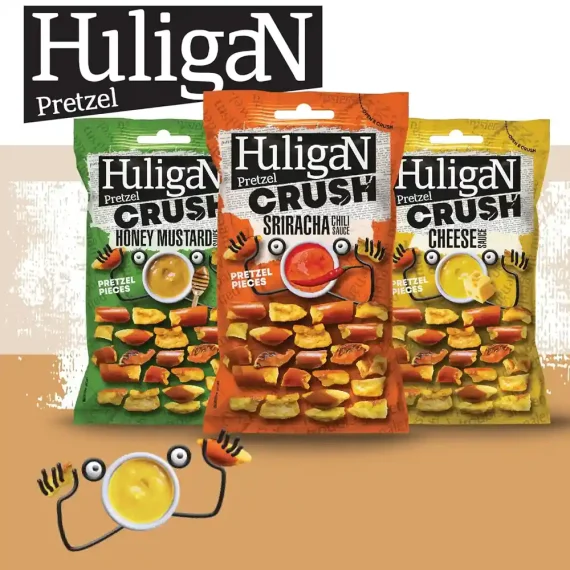 HuligaN Pretzel Crush, Flavoured in Cheese Sauce