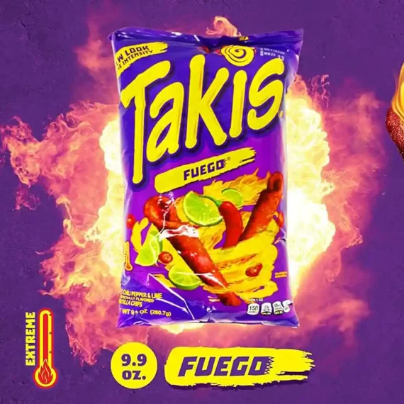 Takis Fuego Hot Chili Pepper & Lime Tortilla Chips - 9.9 oz