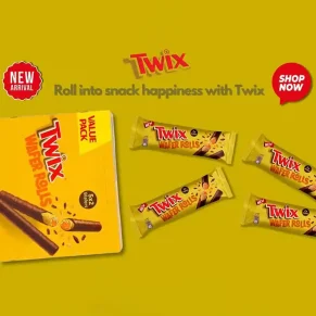 Twix Crispy Wafer Roll Covered In Milk Chocolate