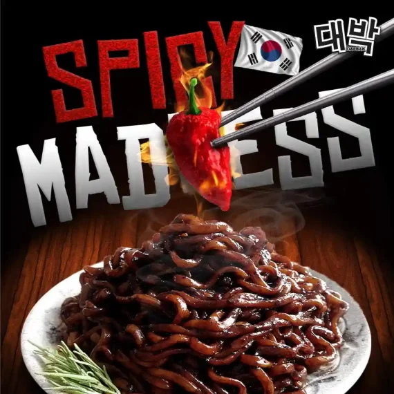 Daebak Ghost Pepper Dry Black Noodles Spicy Chicken Flavour