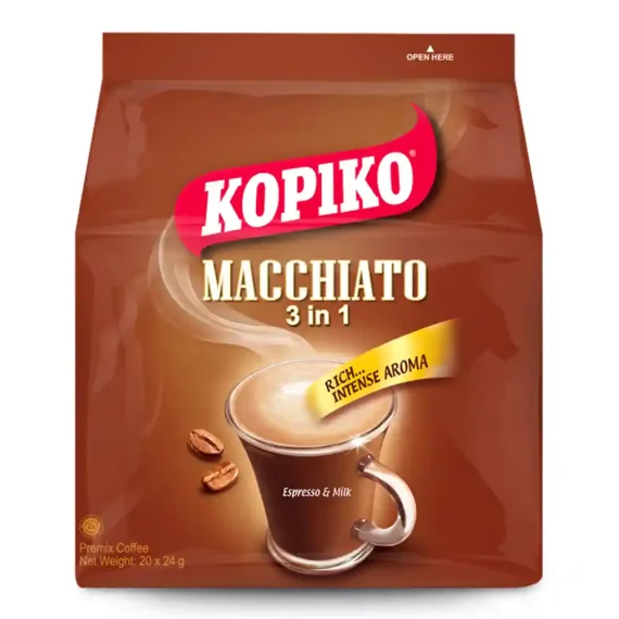 KOPIKO Macchiato 3 in 1 Coffee Hot & Cold Thailand Coffee Halal Certified