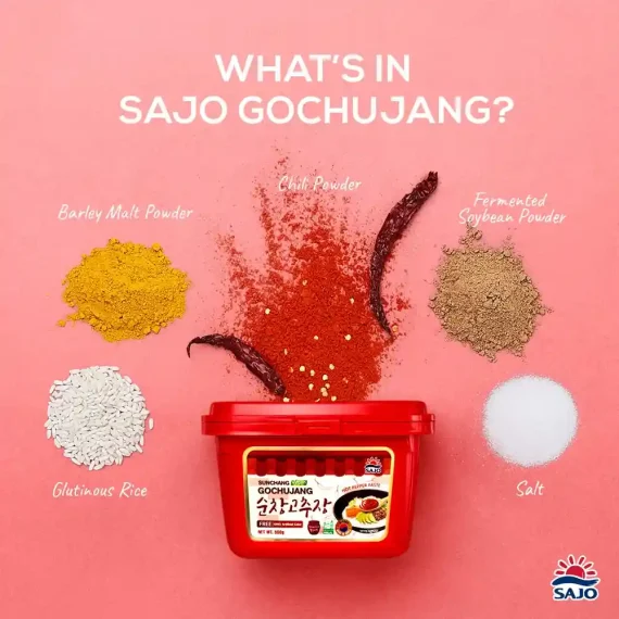 Sajo Halal Hot Pepper Paste Spicy and Flavorful Korean Condiment