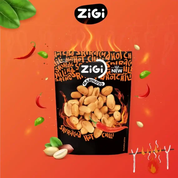 Zigi Marinated Peanuts - Sriracha Hot Chili