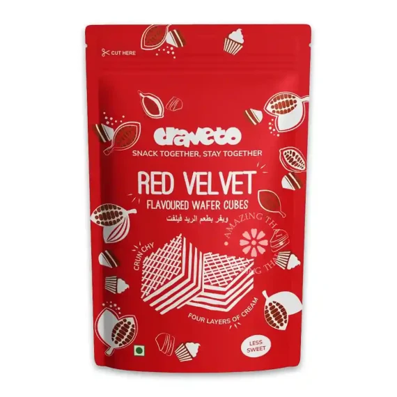 Craveto Red Velvet Wafer Biscuit Cubes