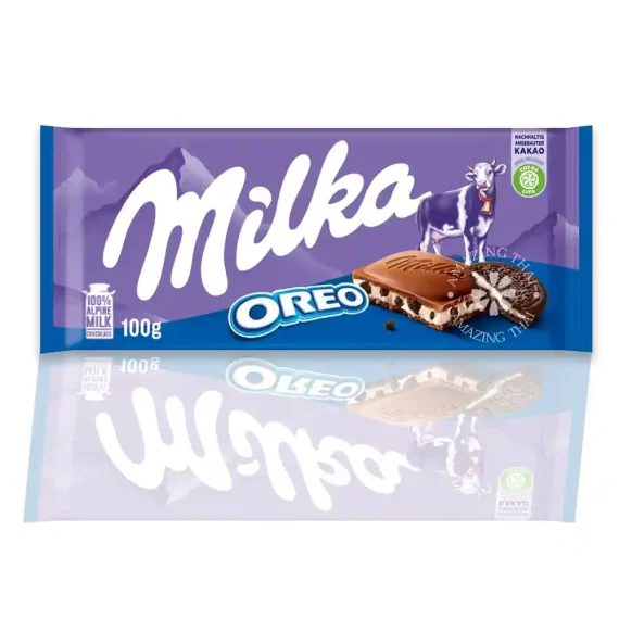 Milka Oreo Chocolate Bars – Creamy Milk Chocolate with Crunchy Oreo Pieces