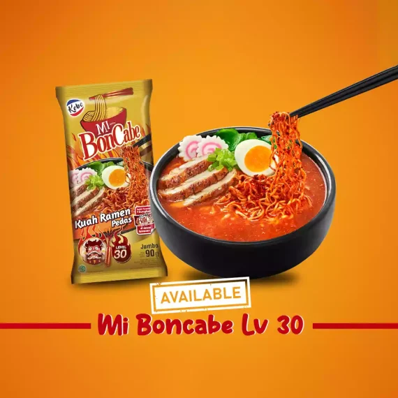 Kobe Mie Instant Bon Cabe Rasa Kuah Ramen Pedas Level 30