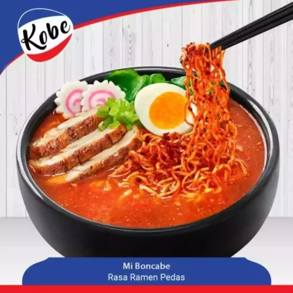 Kobe Mie Instant Bon Cabe Rasa Kuah Ramen Pedas Level 30