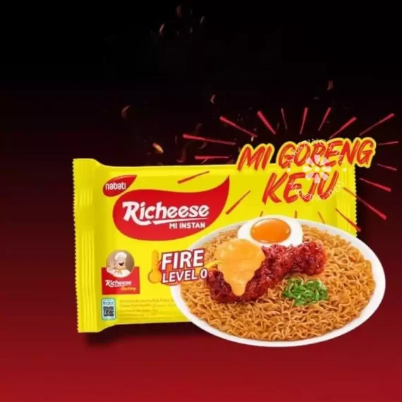 Nabati Richeese Fried Cheese Noodle Fire Level 0