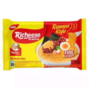 Nabati Richeese Ramen Cheese Fire Level 0 Noodle