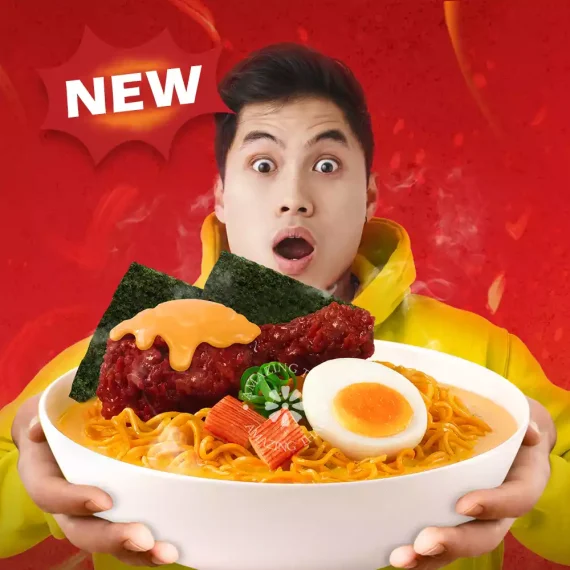 Nabati Richeese Ramen Cheese Fire Level 0 Noodle