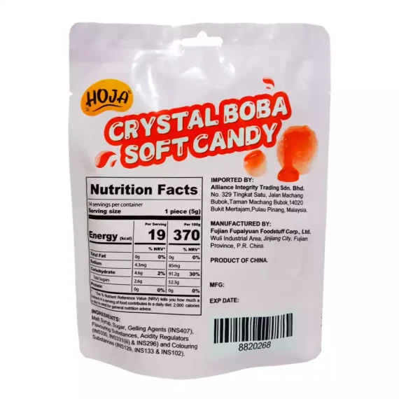 HOJA Crystal Boba Soft Candy Filled with Strawberrys